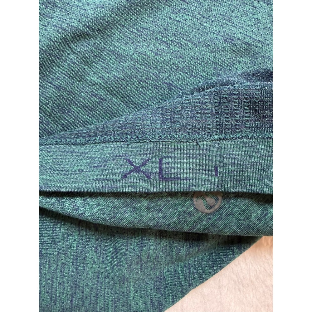 Lululemon Metal Vent Tech Long Sleeve Shirt Mens XL Teal Blue Heathered Workout - Picture 3 of 5